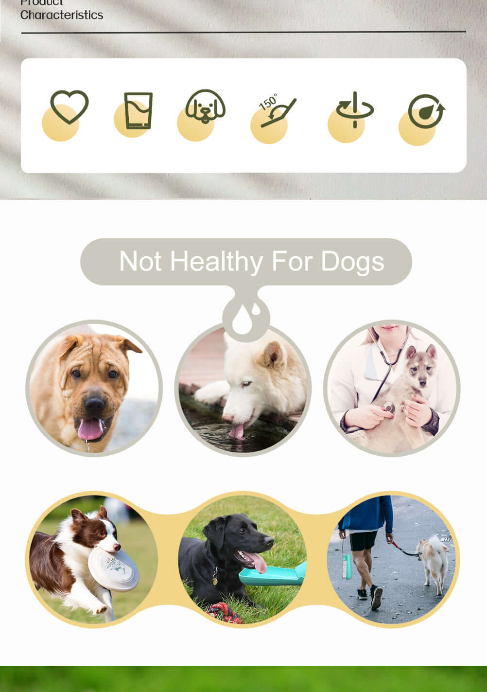 portable dog water bottle dispenser for outdoor hiking, foldable dog drinking bowl for small and large dogs