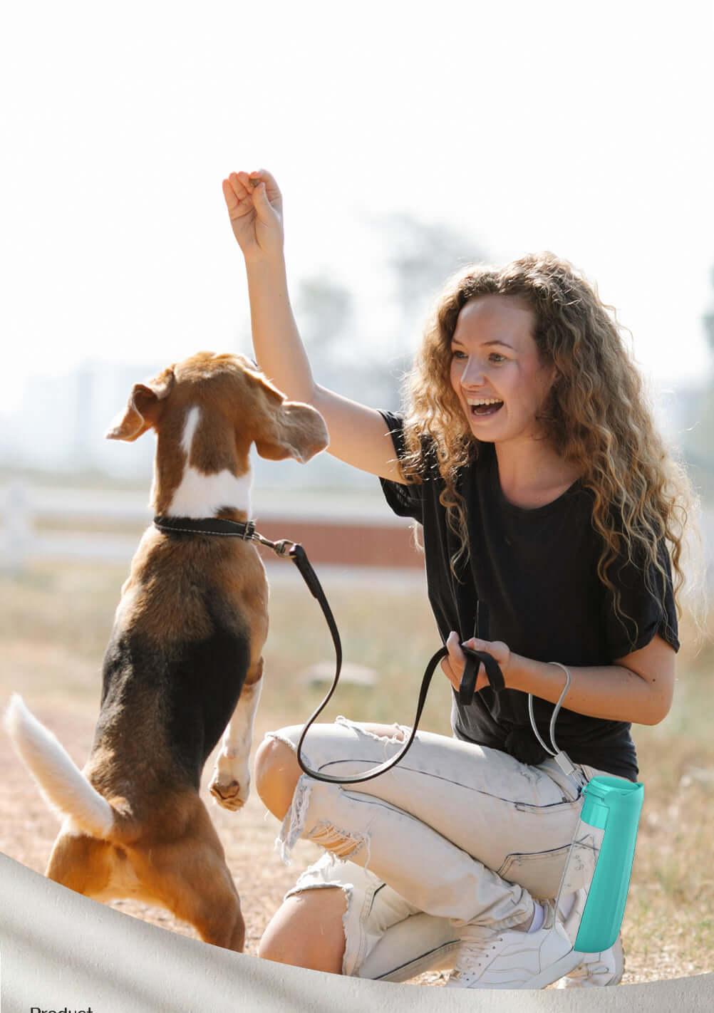 portable dog water bottle dispenser for outdoor hiking, foldable pet drinking bowl for small and large dogs