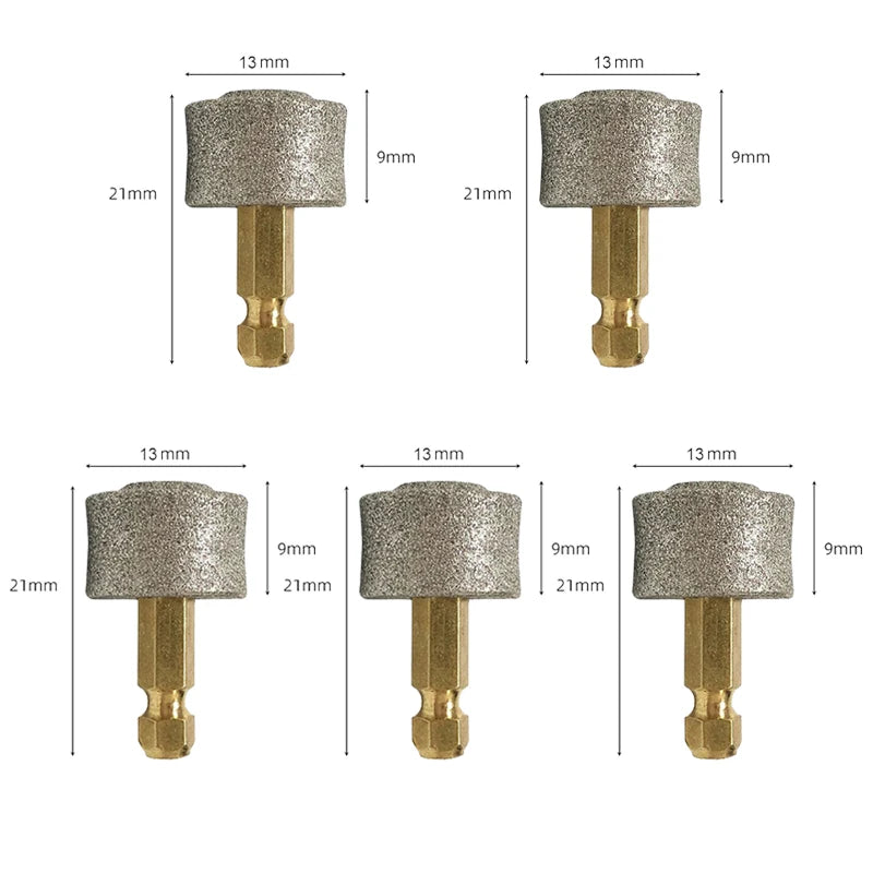 dog nail grinder replacement head copper cylindrical grinder wheel set of 5, 13mm x 21mm pet nail grooming accessory