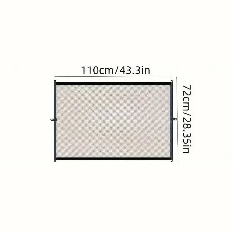 Heavy Duty Dog Barrier Fence with Hooks Insulated Net Foldable Breathable Mesh Mirror Door Pet Security Gate for Indoor Outdoor dimensions