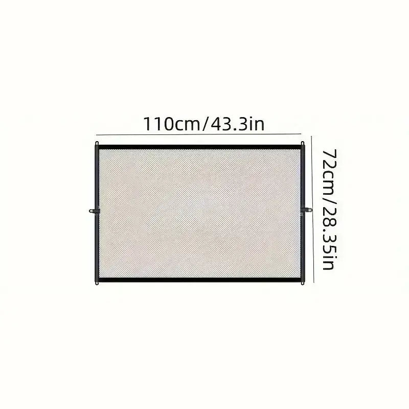 Heavy Duty Dog Barrier Fence with Hooks Insulated Net Foldable Breathable Mesh Mirror Door Pet Security Gate for Indoor Outdoor dimensions