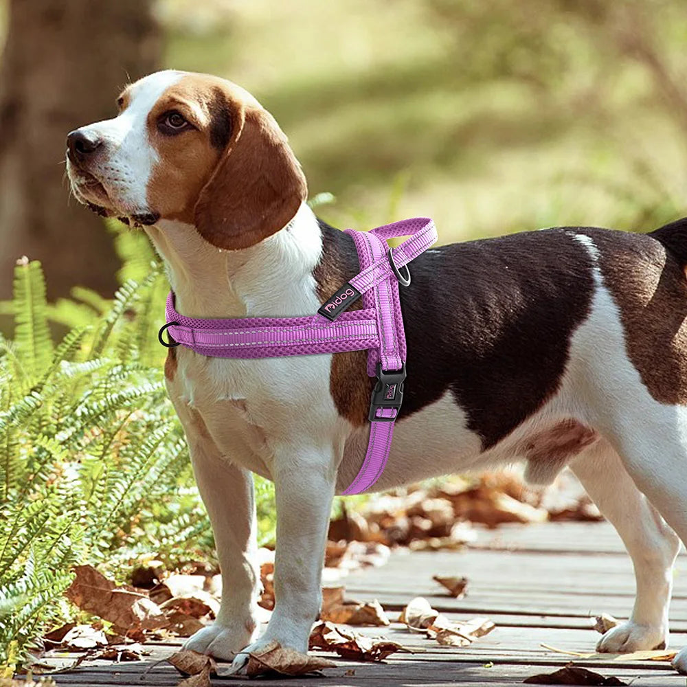Reflective Nylon Dog Harness No Pull Dog Harnesses Vest Escape Proof Quick Fit Pet Strap Harness for Small Medium Large Dogs