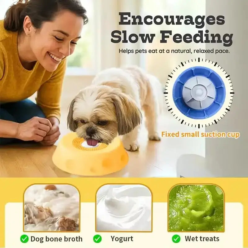 slow feeder dog bowl encourages slow feeding for dogs with anti-slip suction cup and healthy eating design