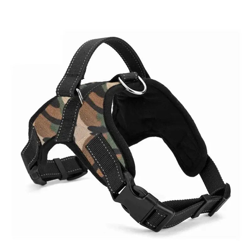 quick release dog harness vest army green camouflage nylon reflective adjustable breathable pet puppy vest