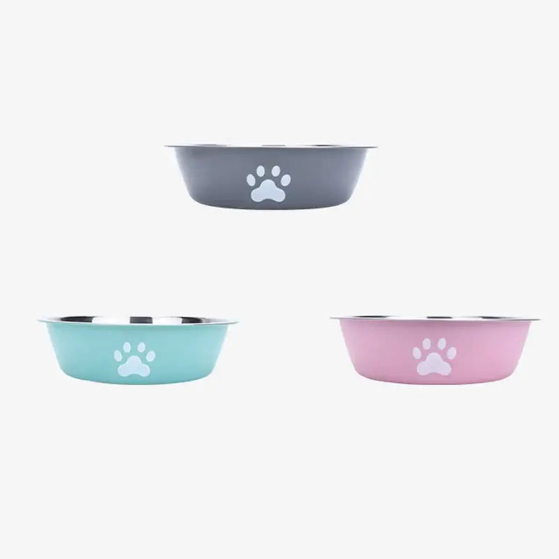 Dog bowl new pet bowl large capacity dog food bowl stainless steel anti-overturning household dog bowl pet supplies