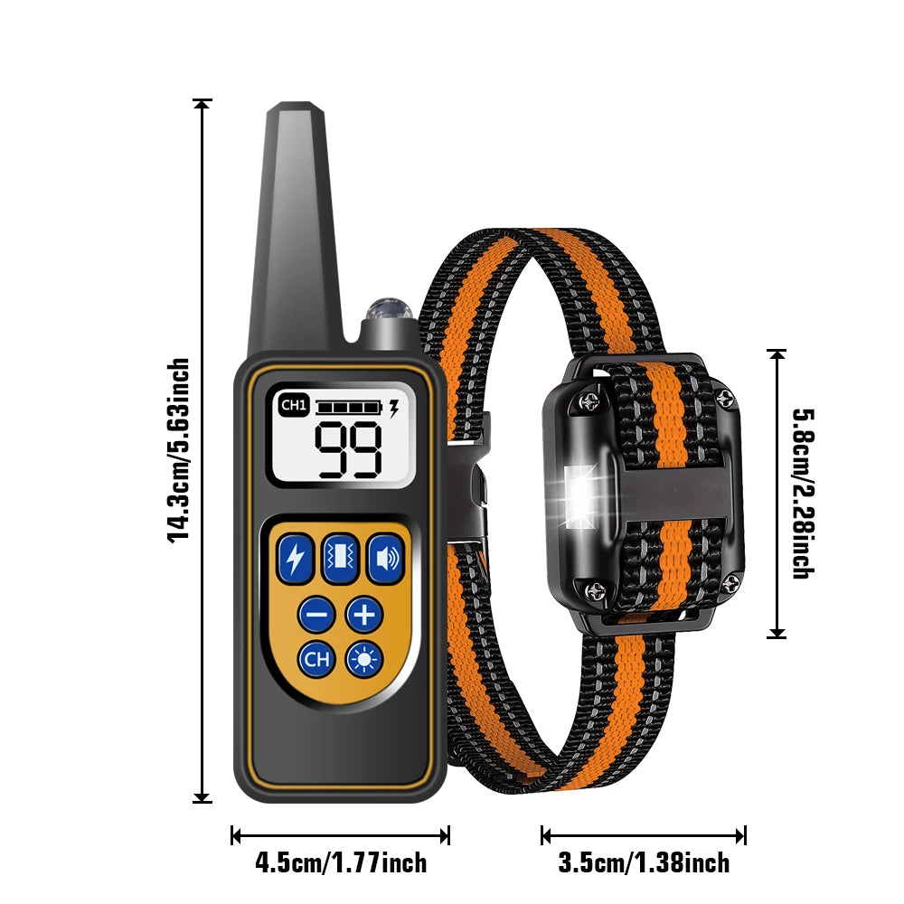 Dog Collar for 3 Dogs, Waterproof Rechargeable Dog Training Collar with Remote for Small, Medium and Large Dogs,IP67 Wat.