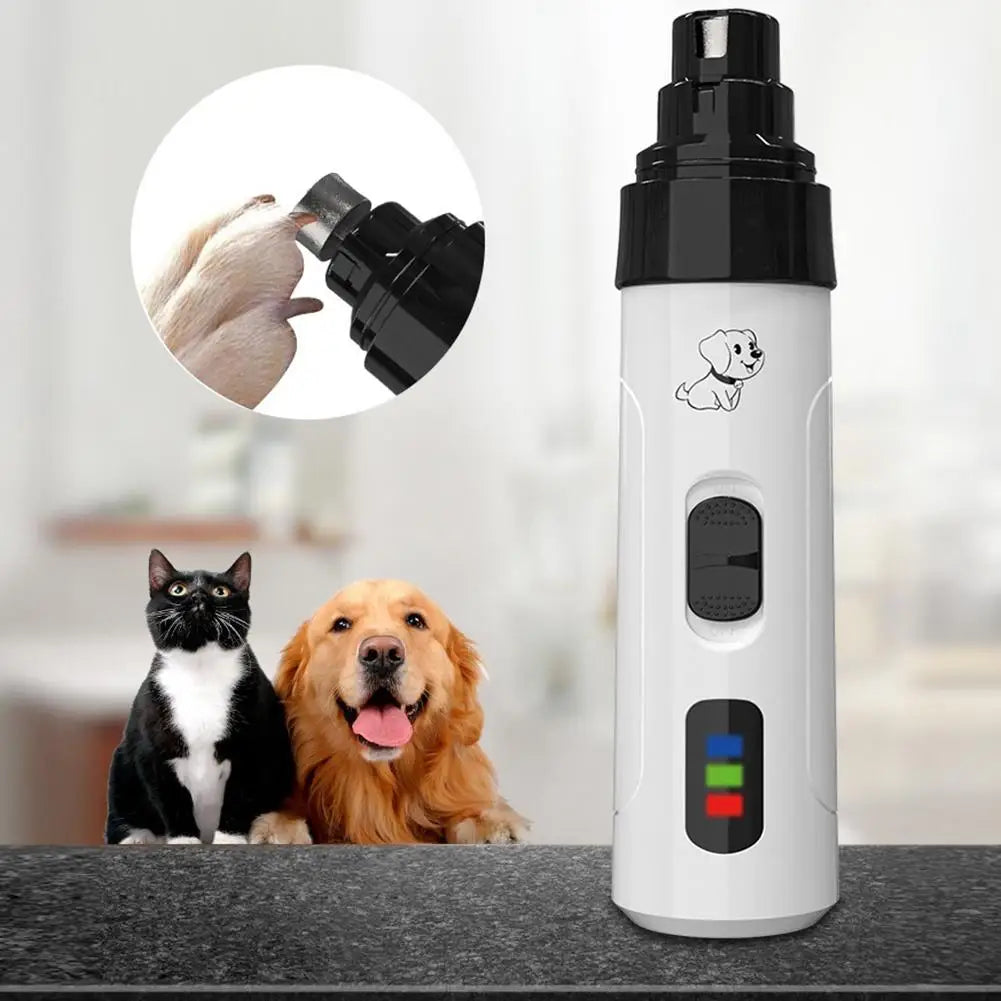 usb charging dog nail grinder for safe pet nail trimming, portable electric grinder for dogs and cats