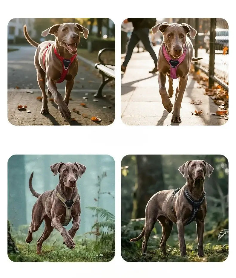 Dog Leash Anti-Pull Pet Harness Comfortable Outdoor Dog Leash Reflective Dog Harness Durable and Stain-Resistant used by active dogs.