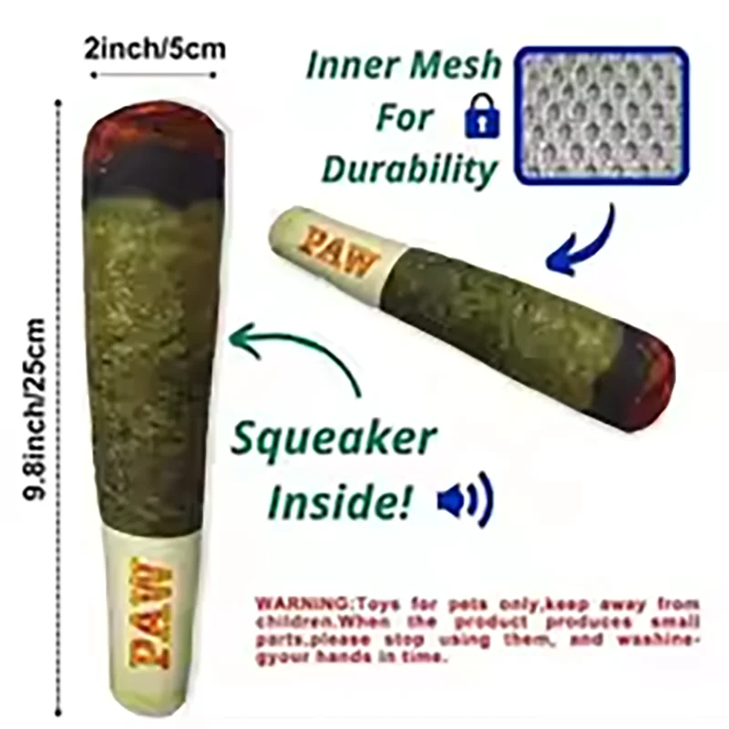 plush squeaky dog toys durable paw-shaped chew toy with inner mesh and squeaker inside for interactive play