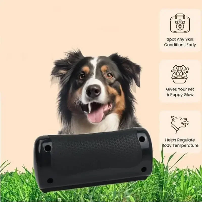 pet deshedding brush for dogs and cats, removes loose fur and knots for easier grooming