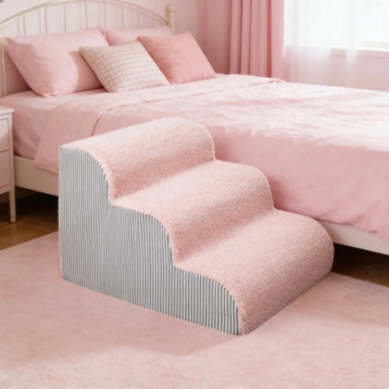 Pet 2/3 Steps High Density Foam Dog Secure Stairs Ramps Non-Slip Pet Steps for Older Dogs Pet with Joint Pain Sofa Bed Ladder