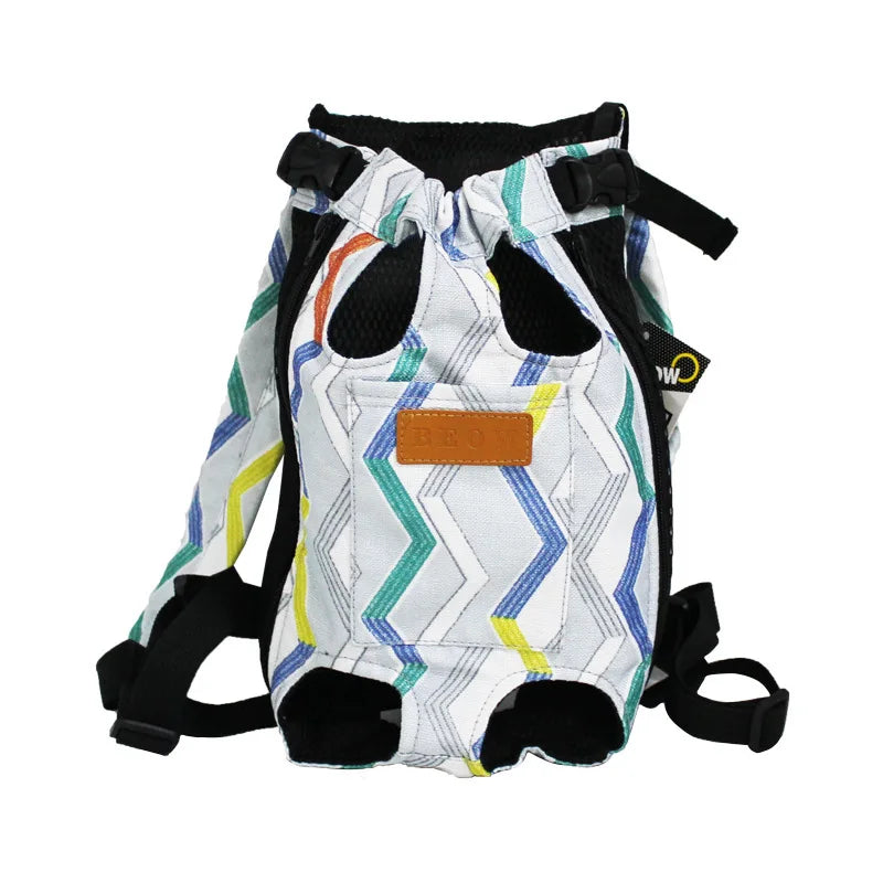 pet backpack carrier for small dogs canvas shoulder chest backpack for French Bulldog Chihuahua with camouflage pattern