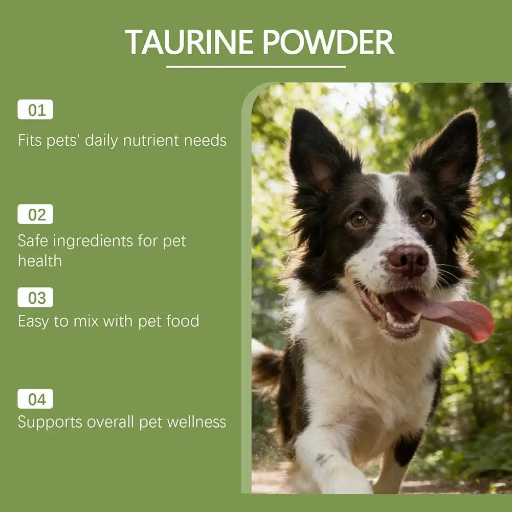200g Taurine Powder Paw VitaTtaurine Supplement for Dogs Supports for Heart-Vision Daily Welln-ess in Dogs