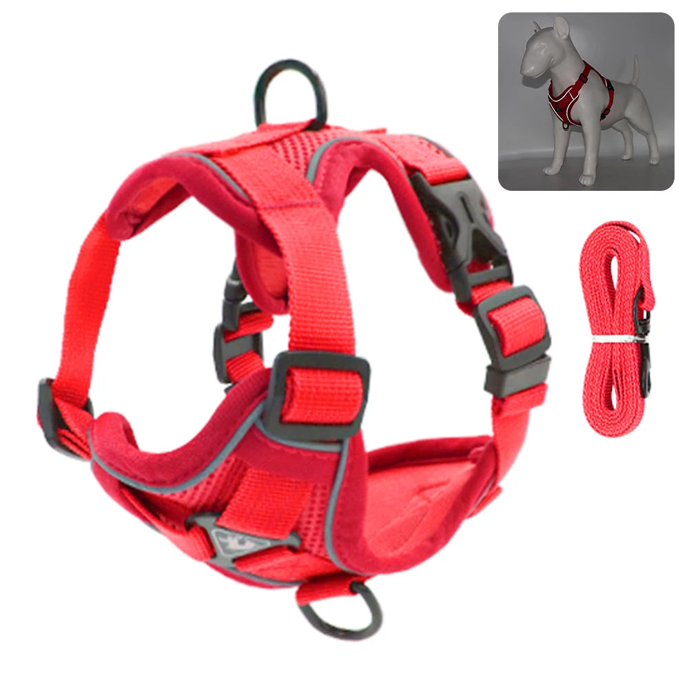 Fashion Reflective Cat Harness and Leash Sets Breathable Mesh Pet Harnesses for Small Dogs Cats Kitten Accessories collier chat