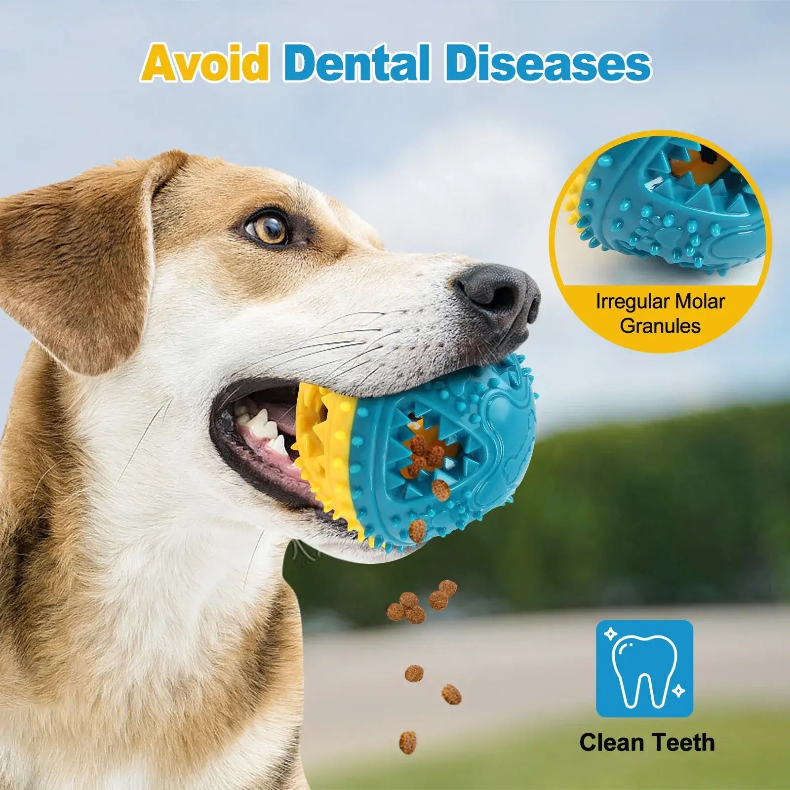Dog Chew Toys Grinding Teeth Sound Ball Toys Leaking Food Balls Anti Bite Interactive Training Cleaning Teeth Toys Pet Products