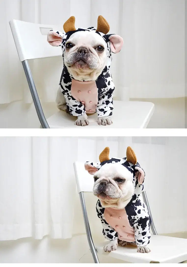 Dog Clothes for Small Medium Dogs Cow Pig Styling Outfit for French Bulldog Pet Puppy Clothing Funny Halloween Xams Dog Costume