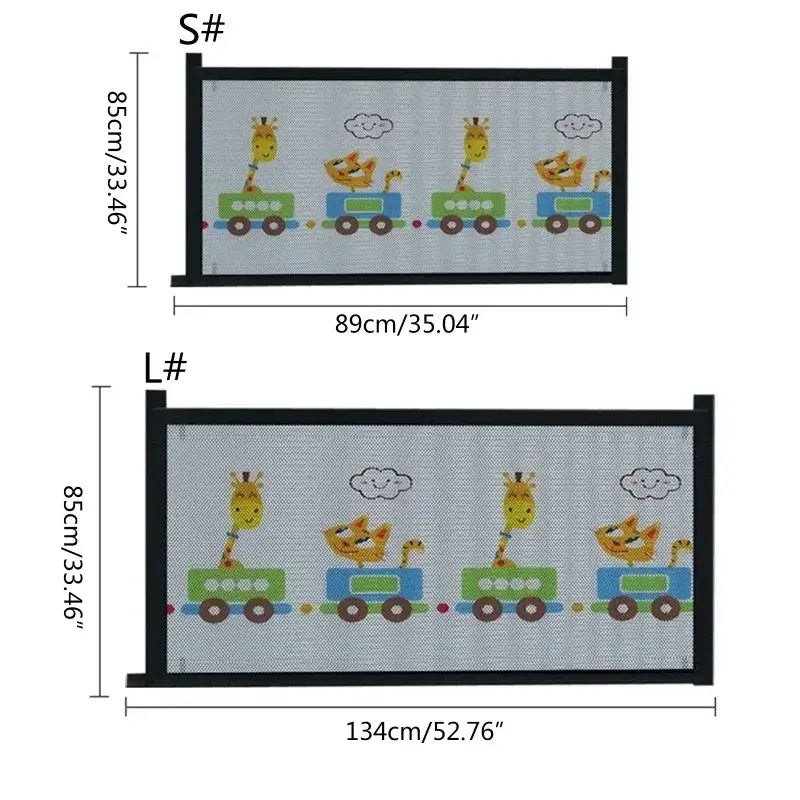Pet Isolated Network Pet Dog Barrier Fences Stairs Gate New Folding Breathable Mesh Playpen For Dog Safety Fence Baby Gate Fence dimensions with giraffe design.