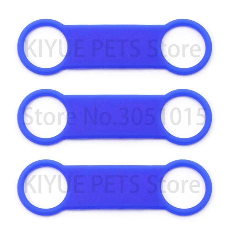 Wholesale 20PCS Pet Identity Silicone Blank Dog Accessories Matching Collar Anti-loss Nameplate Cat Stretch Rubber