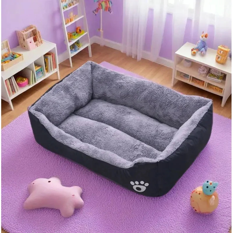 calming plush dog bed for small dogs and cats, soft warm cushion pet house
