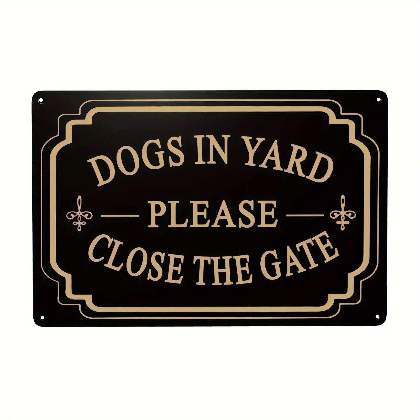 Aluminum Beware of Dog Sign for Outdoor Fence, Gate, Farm, and Home or bar decoration signs made of tin material.