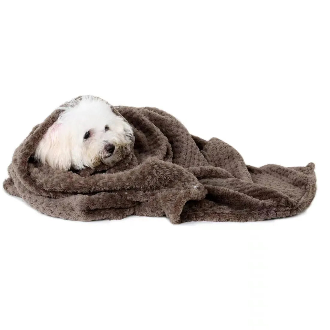 soft pet blanket with cozy brown fleece for dogs and cats, warm washable pet bed blanket