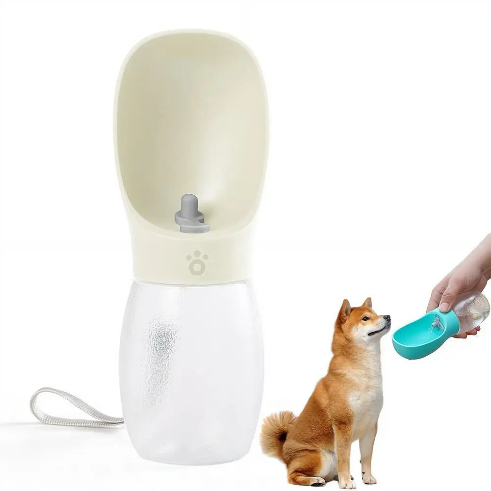 portable dog water bottle for travel, leakproof pet drinking bowl with 300ml capacity for dogs and cats