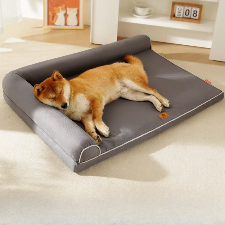 waterproof washable dog bed with removable Oxford fabric cushion for comfortable four-season pet sleeping and anti-slip support