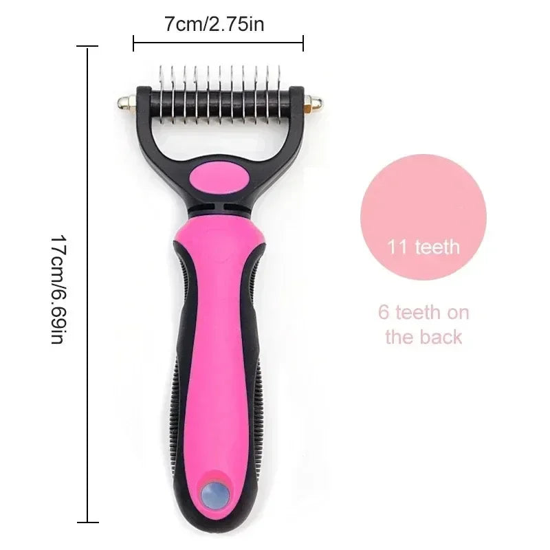 Pet Deshedding Brush Cat Comb Self Cleaning Hair Remover Grooming Tool for Dog and Cats De-Matting Comb Cleaning Pets Supplies