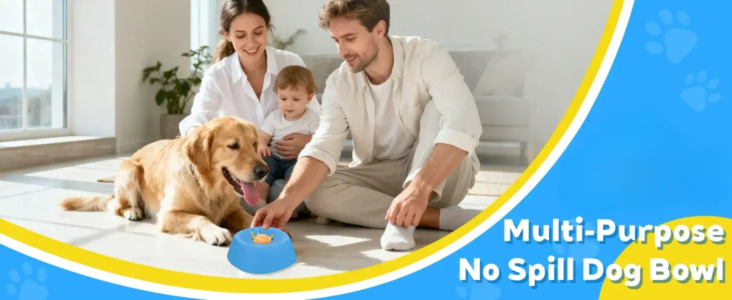 slow feeder dog bowl for dogs, non-slip no spill design for bone broth, yogurt, ice cream, and liquid treats