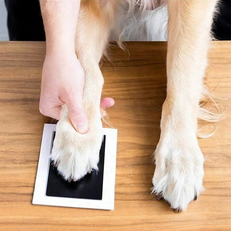 pet handprint and footprint kit for dogs, no-contact clean ink pad for clear paw prints and keepsakes