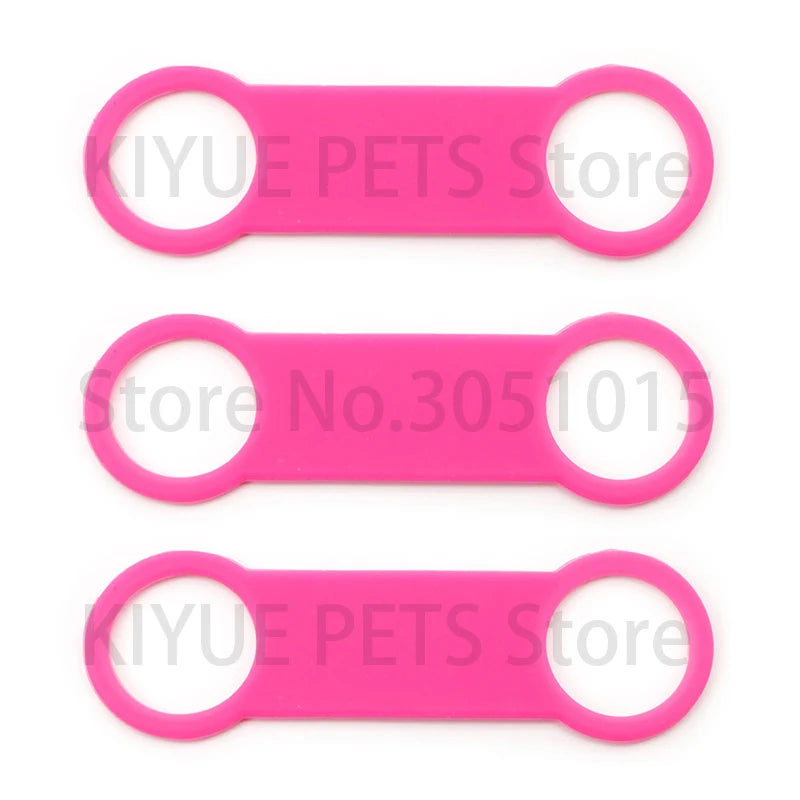 Wholesale 20PCS Pet Identity Silicone Blank Dog Accessories Matching Collar Anti-loss Nameplate Cat Stretch Rubber
