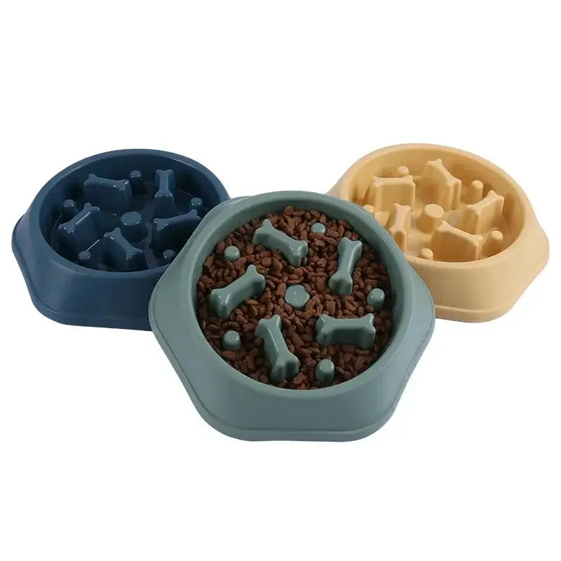 slow feeder dog bowl anti-choking puzzle feeder for puppies and small medium dogs, anti-slip pet food bowl