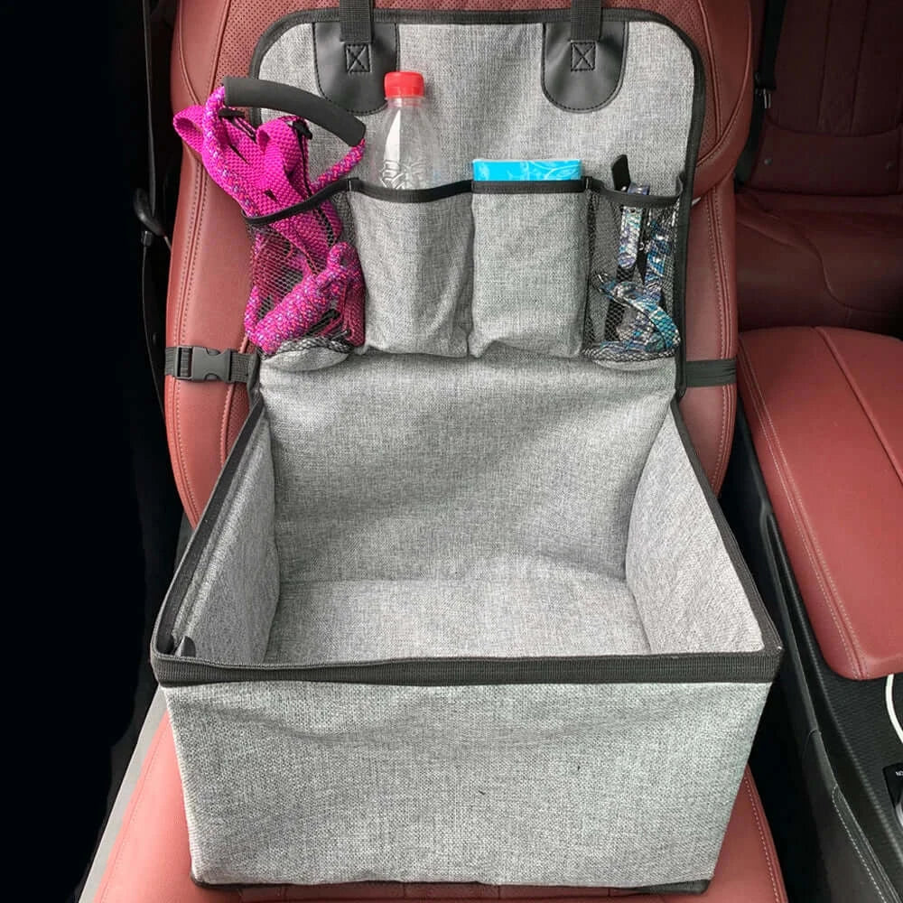 Dog Car Seat,Puppy Booster Seat for Car Front Seat with Storage Pockets,Pet Booster Car Seat for Small to Medium Dog with storage compartments