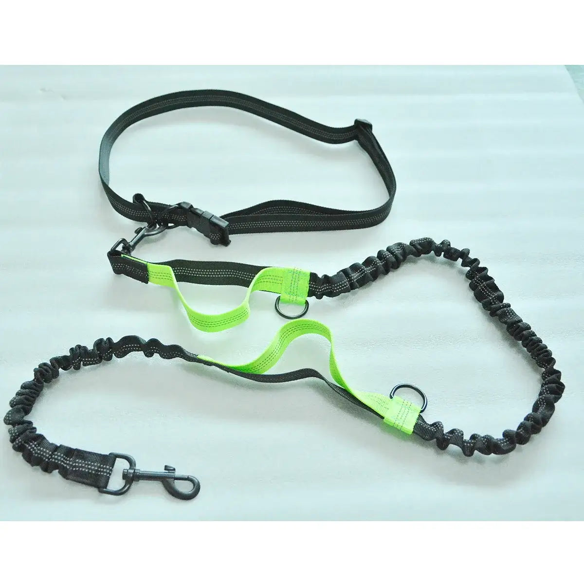 Retractable Hands Free Dog Leash For Running Double Handles Elastic Cord Reflective Large Dog Leash Pet Supplies