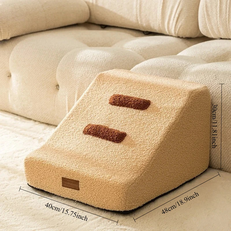 2/3 Steps Puppy Stairs Non-Slip Ladder Dogs Pets Secure Stairs Ramp for Dogs Protect Older Dogs with Joint Pain Sofa Bed Ladde