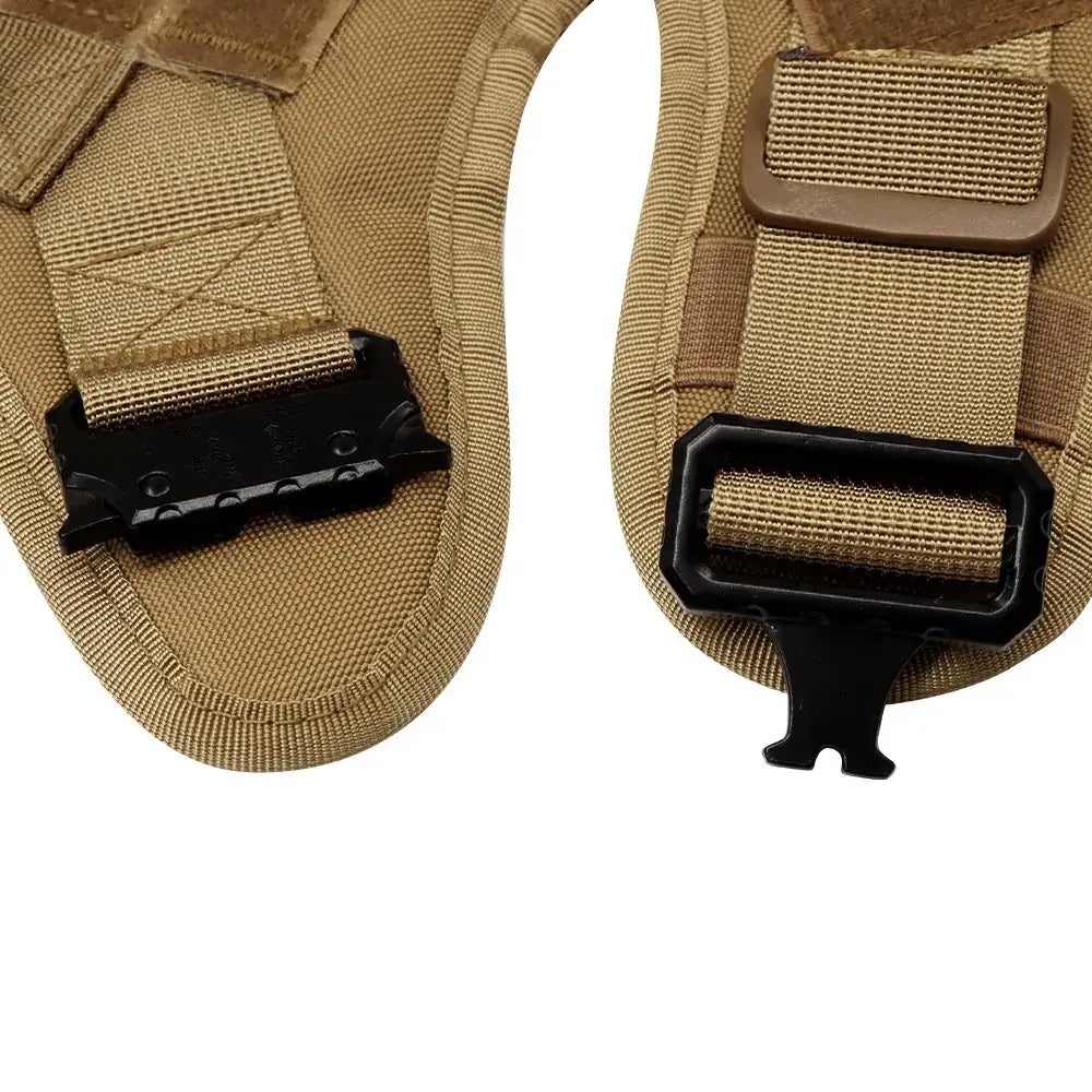 military tactical dog harness for large dogs, padded nylon vest with quick-release buckle for training and control