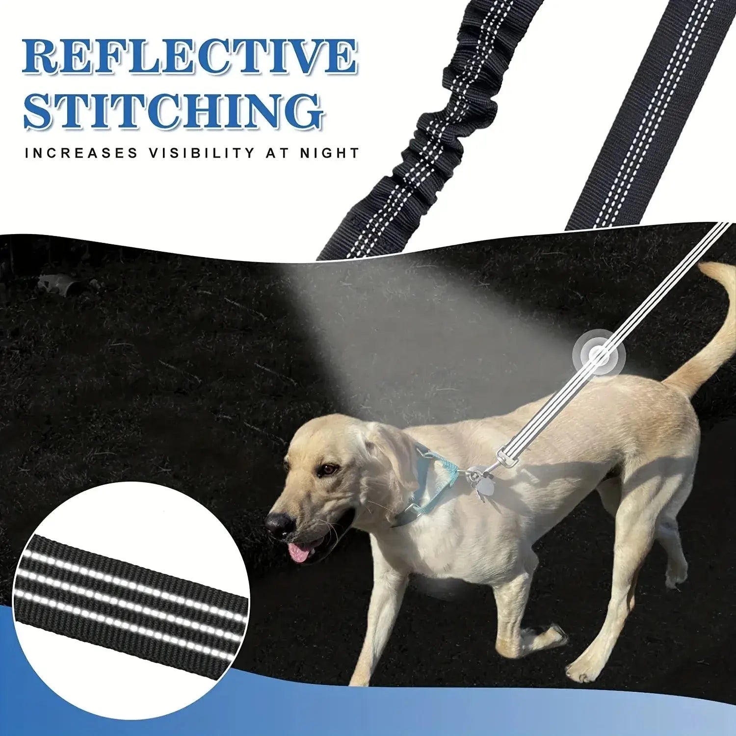Pet Dog Double Leashes Dog Leash Rope Elastic Extended Pet Leash Belt Outdoor Training for Two Double Small Medium Dogs Lead with reflective stitching.