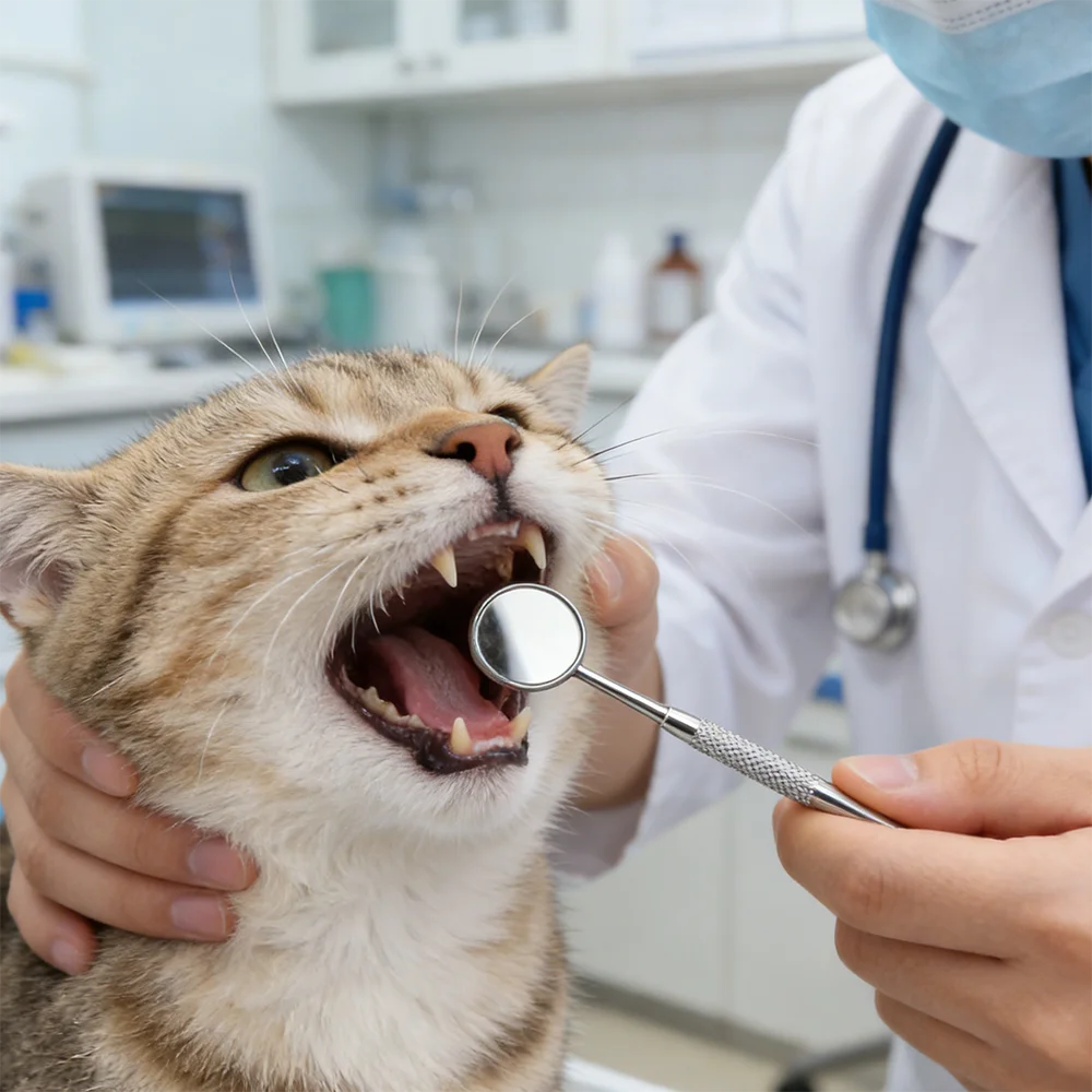 stainless steel pet tartar cleaning kit for cat oral care, reusable dental tool for routine tartar cleaning