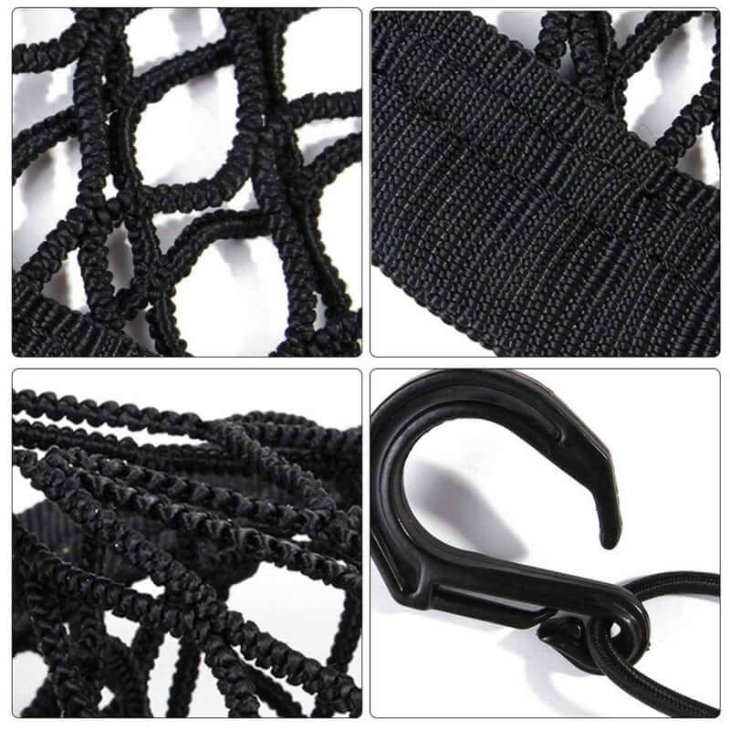 Pet Dog Rear Seat Car Fence Dog Isolation Protection Net Elastic Double Layer Storage Separation Net Pet Safety Rail Pet Suppliy close up.