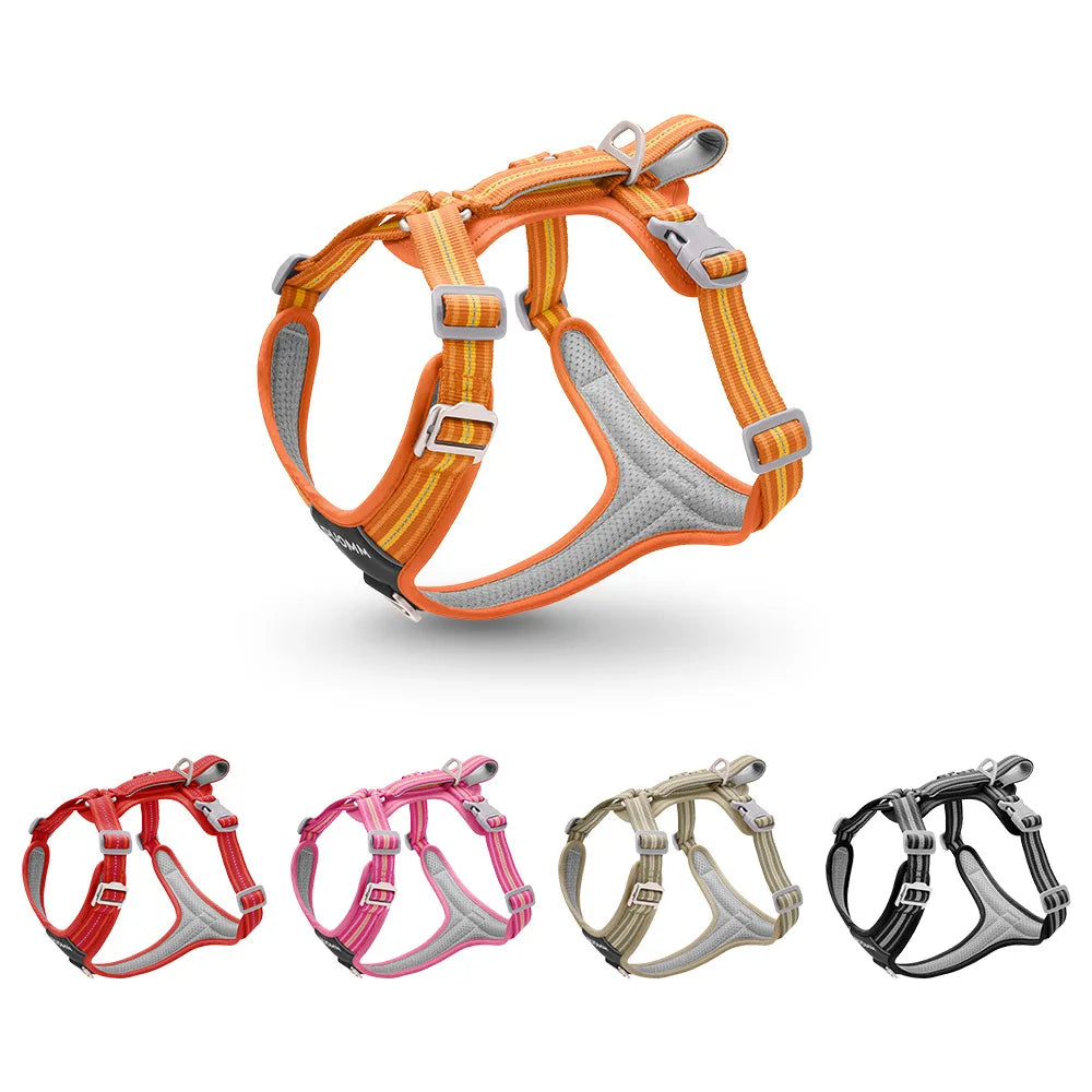 Dog Leash Anti-Pull Pet Harness Comfortable Outdoor Dog Leash Reflective Dog Harness Durable and Stain-Resistant in multiple colors.