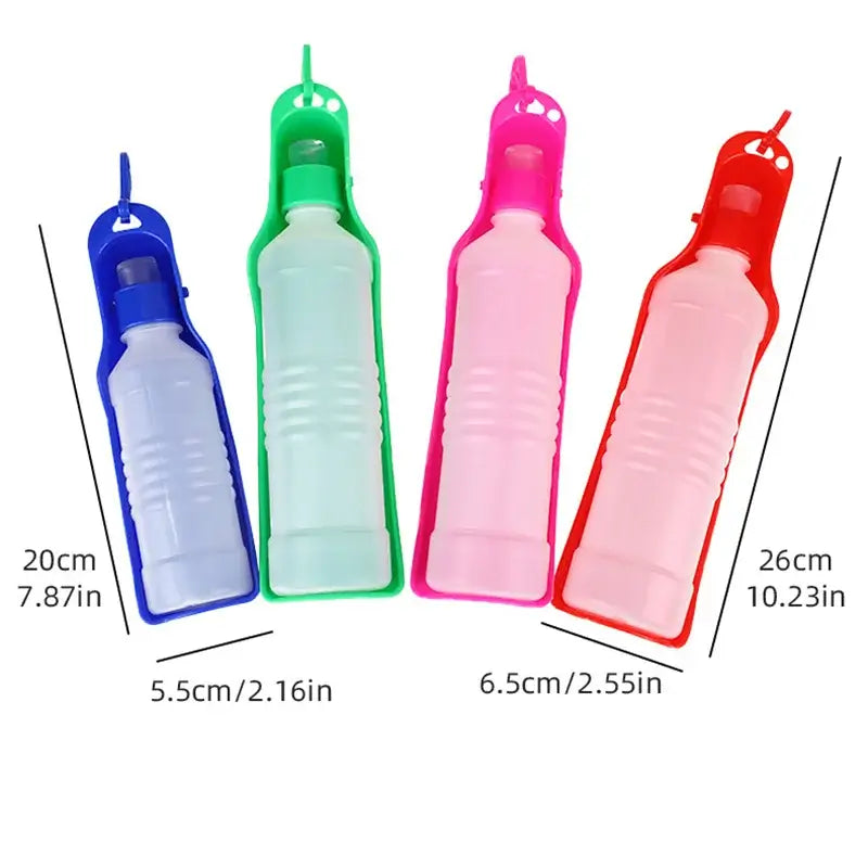 portable dog water bottle for outdoor walking and travel, leakproof pet water dispenser for dogs and cats