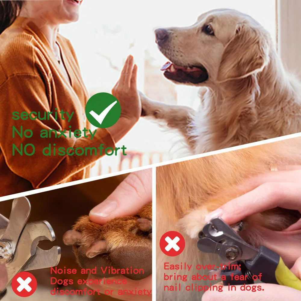 portable pet nail grinder safe low-noise handheld dog claw file for easy trimming and grooming