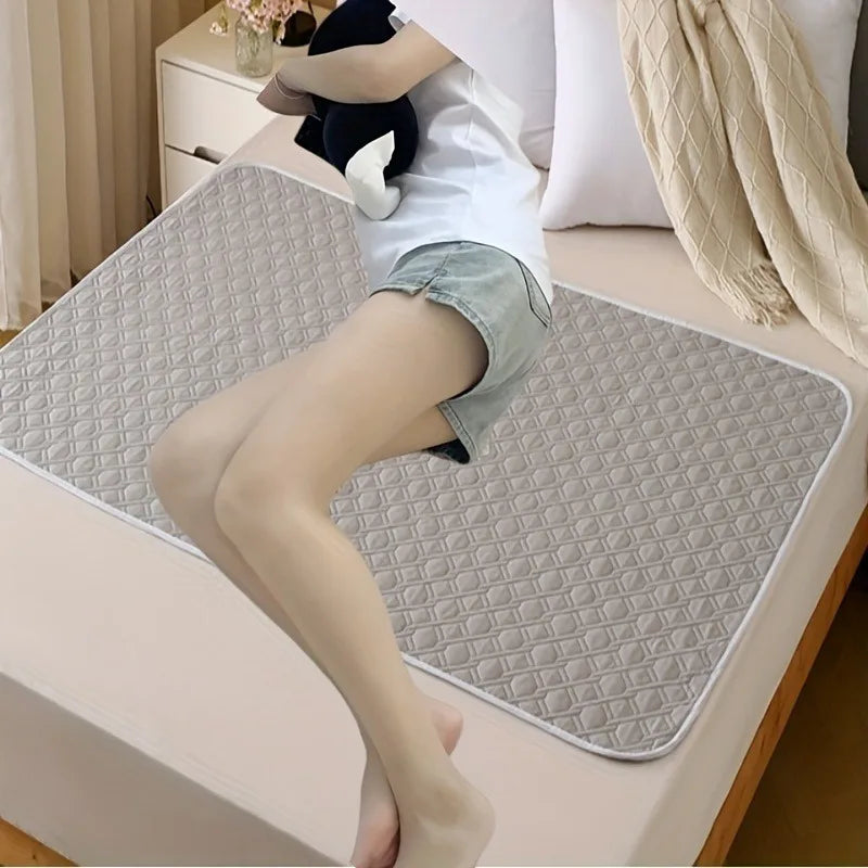 Washable waterproof mattress protector for adults, women’s menstrual care, elderly and pets, breathable reusable bed cover