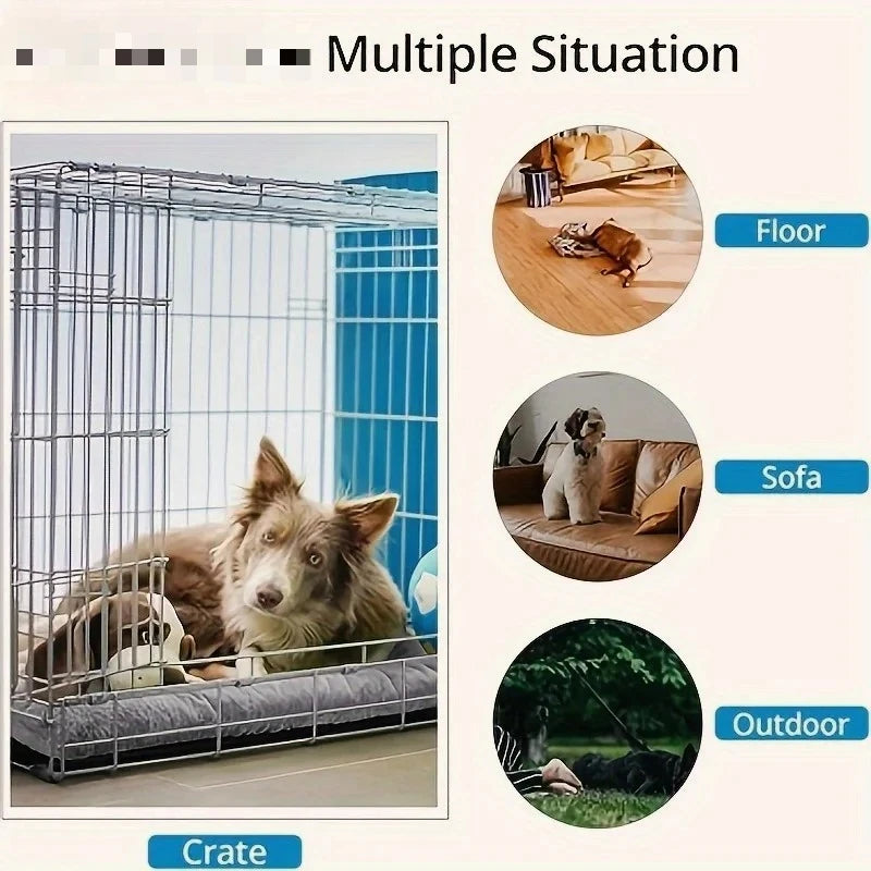 plush dog bed sofa for crate, floor, sofa and outdoor use, thick soft pet mat for small medium large dogs