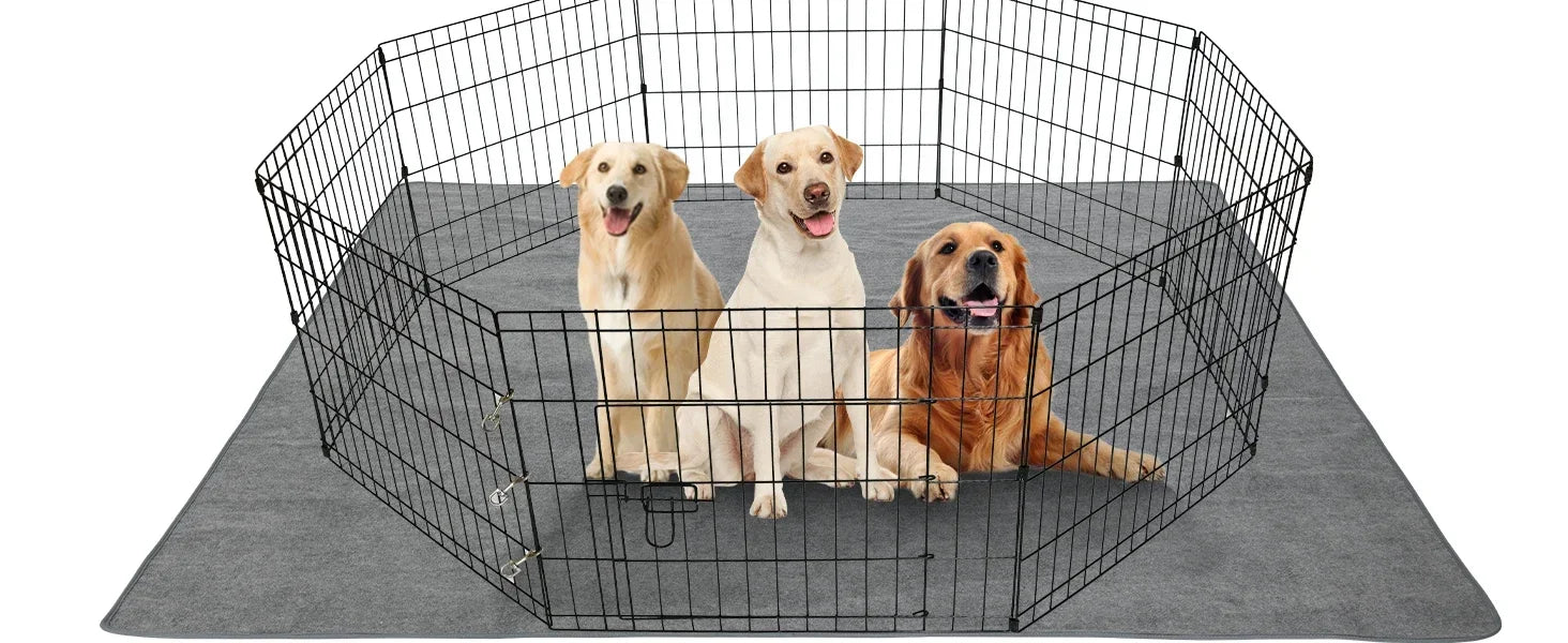 Washable dog pee pad for playpen and crates, super absorbent waterproof floor mat for puppies and dogs