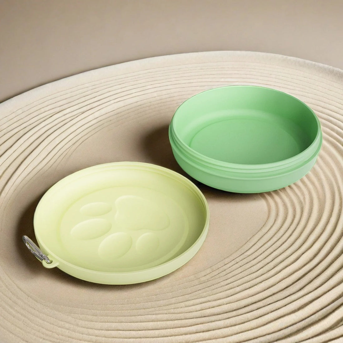 portable dog travel bowl with 2-in-1 food and water dishes for hiking, camping, and on-the-go pet feeding