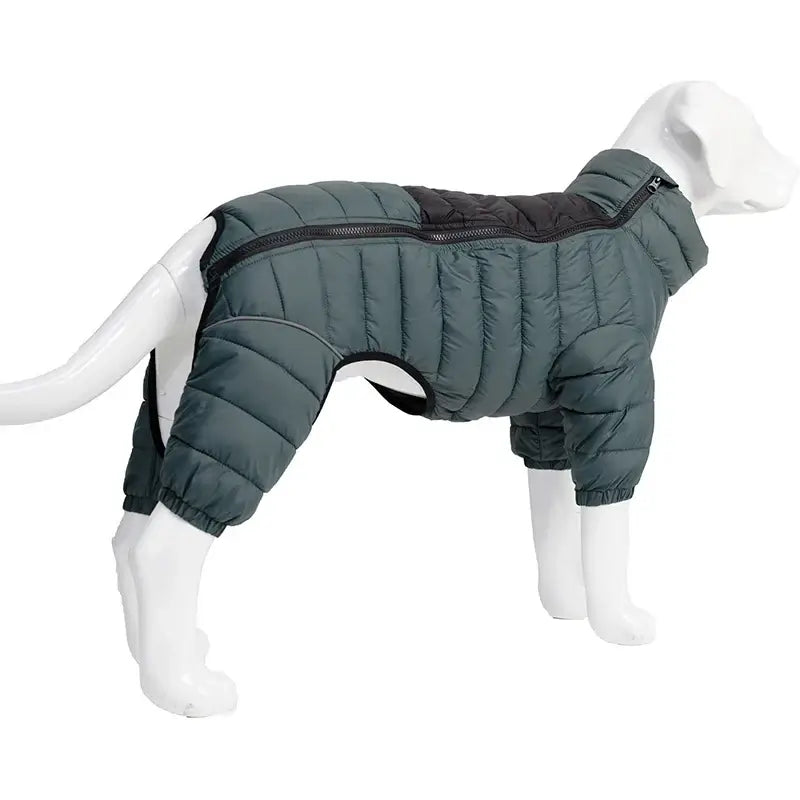 Dog Thicken Cotton-padded Coat Pet Warm Down Jacket Windproof 4 Legs Pet Outfit Winter Greyhound Husky Corgi Chihuahua Clothes
