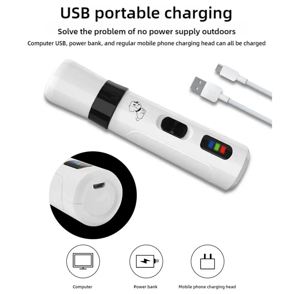 usb charging dog nail grinder portable pet nail trimmer with USB charging for dogs, cats, and small pets