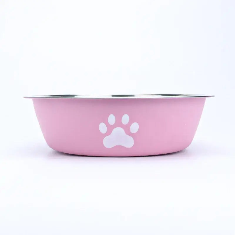 Dog bowl new pet bowl large capacity dog food bowl stainless steel anti-overturning household dog bowl pet supplies.