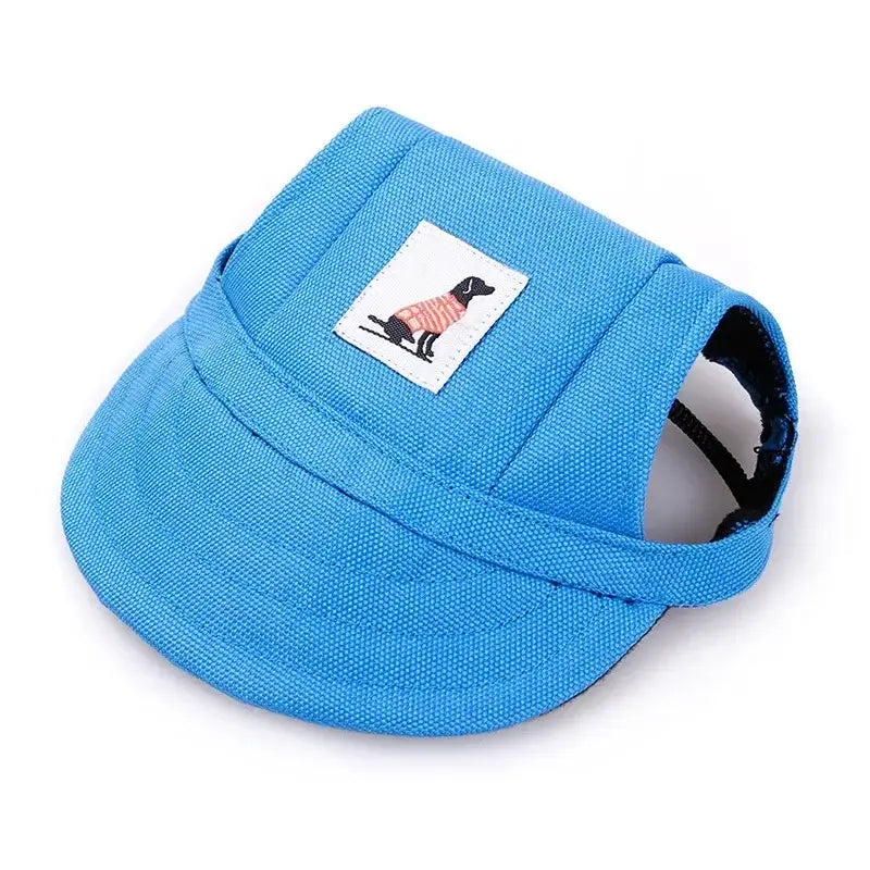Dog Baseball Cap Hat with Neck Strap Adjustable Comfortable Ear Holes for Small Medium Large Dogs in Ourdoor Sun Protection
